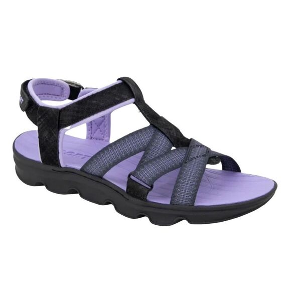 Jsport by Jambu Kaia Strap Sandals Women’s Sz 10 Purple Black Adjustable Cushion - Picture 1 of 16